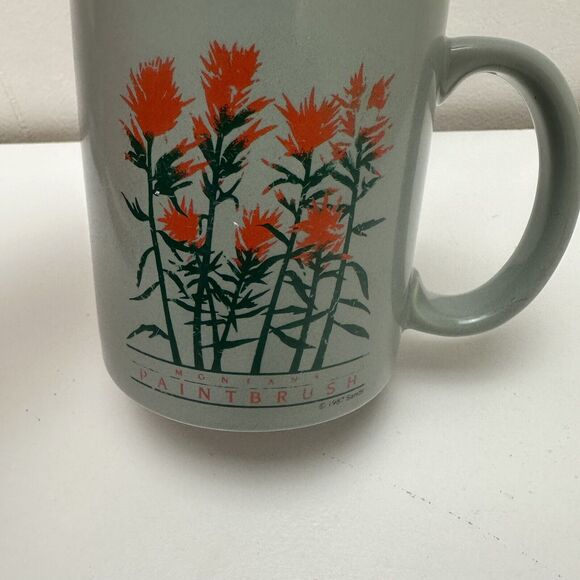 Vintage 80s Montana Wildflower Mug Cup Paintbrush 1987 Sands - Picture 7 of 11